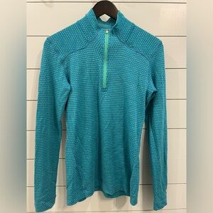 Smartwool Teal and Blue 100% Wool Baselayer